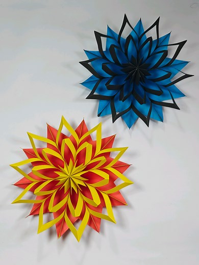 Creative Paper Star Flower Wall Hanging Ideas