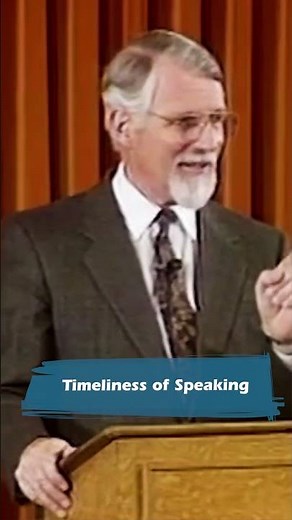 David Pawson - Timeliness of Speaking
