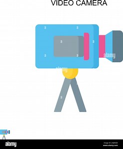 Video camera Simple vector icon. Illustration symbol design template for web mobile UI element Stock Vector Image & Art - Alamy