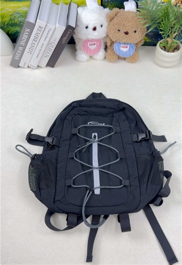 Black Large Backpack for Work & School — Waterproof, Multi-Compartment