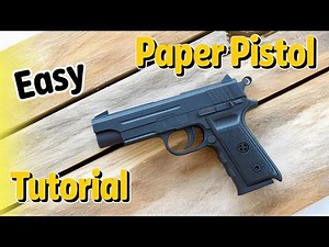 How to Make a Paper Pistol Using Glue and Tape | Easy DIY Gun Craft