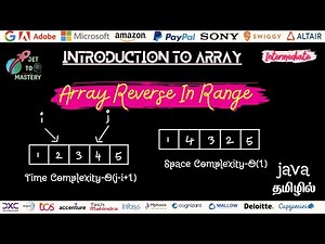 Array Reverse In Range || Step by Step Problem Solving