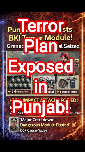 Punjab Police Busts BKI Terror Module 💥 | Grenades & IED Recovered | Big Crackdown #news #punjab