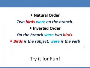 English 1B Lesson 2 Natural Inverted Order