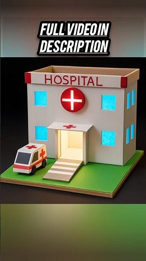 Miniature Hospital Made from Cardboard 😍 | DIY Project #shorts