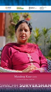 ✨ Jammu & Kashmir: Let's Unite for a Cleaner Future! ✨ Ms. Mandeep Kaur IAS, Commissioner Secretary H&UDD, J&K, appeals to all citizens to join hands in making our beautiful region even cleaner under the Swachh Bharat Mission Urban 2.0 and Swachhta Survekshan 2024! We can all contribute by: ♻️ Segregating waste: Separate dry and wet waste for effective management. 🚫 Reducing plastic use: Choose reusable alternatives. 🤝 Participating in clean-up drives: Volunteer in your community. 📝 Providing