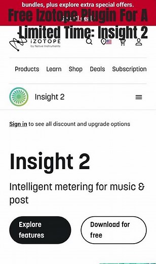 Free Izotope Plugin: Insight 2