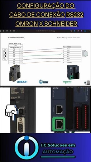 RS232 connection cable configuration for Omron x Schneider #industrialautomation #omron #schneide...