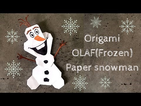 [DIY]Origami Snowman - Frozen Olaf / Paper Crafts For School / Paper Crafts For Kids / Frozen Movie