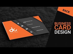 Business card design in photoshop cs6 | Back | Orange | Gray