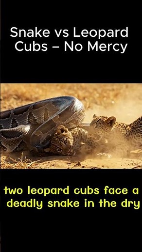 Brutal Battle in the Wild: Leopard Cubs vs Deadly Snake | Unbelievable Animal Fight Caught on Camera