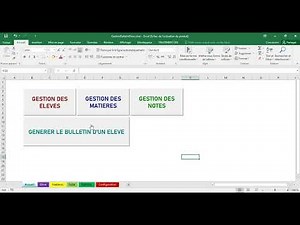 7-Création et impression du bulletin de note des élèves | Bulletin Scolaire Simplifie sur Excel