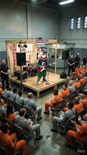 Chuck E. Cheese plays a show to prisoners #chuckecheese #cec #songs #funny #viral