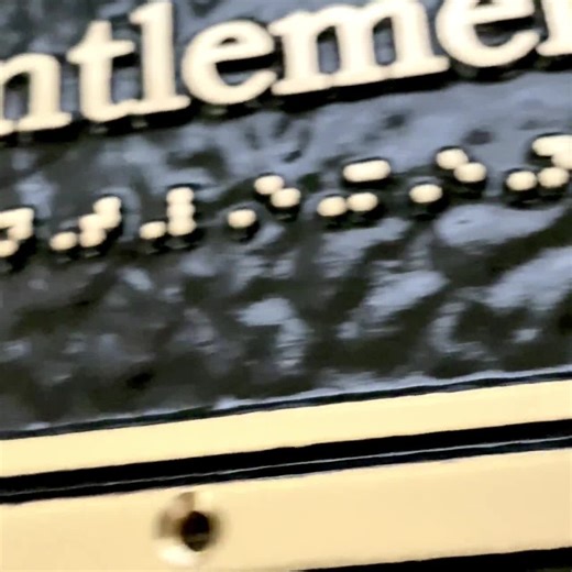 Gentlemen Restroom: Door or Wall Sign, Modern Series Brass Sign With Braille 6" X 3/16" X 9" - Etsy