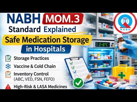 MOM 3 | Safe Medication Storage in Hospitals | NABH 6th Edition