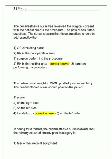 CPAN EXAM TEST BANK CERTIFIED POST ANESTHESIA NURSE EXAM QUESTIONS AND ANSWERS 501 new video