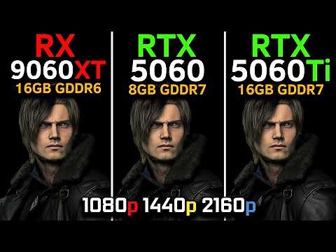 RTX 5060 vs RX 9060 XT vs RTX 5060 Ti | Test in 15 Games | DLSS 4 vs FSR 4.1 | 1080p, 1440p, 4K