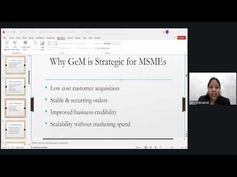 Webinar on “Leveraging Government e-Marketplace (GeM) for MSMEs & Government...- 05012026