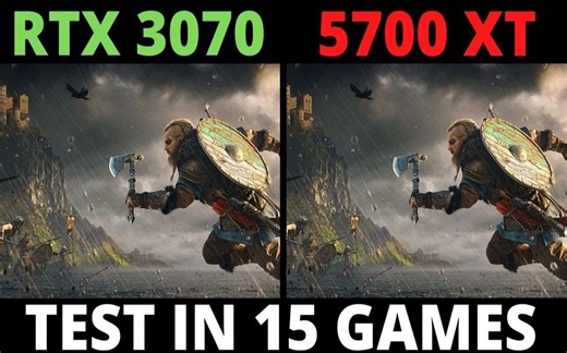 RTX 3070 vs RX 5700XT 显卡游戏性能测试对比（1440P分辨率，CPU为R5 5600X 4.6Ghz） 1080P 60帧视频