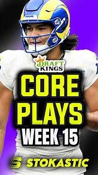 DraftKings NFL DFS Week 15 Core Plays | Sunday 12/12/2025 DFS Picks