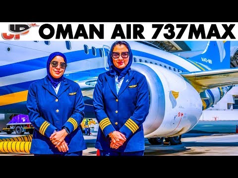 Oman Air 737MAX cockpit to Salalah on the Arabian Sea