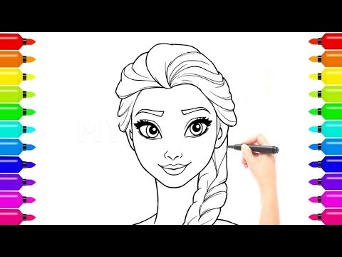 How to Draw Elsa ❄️👸 | Easy Frozen Drawing for Kids | Happy Kids Drawing