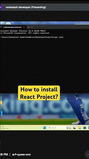 How to Install React Project? #react #reactinterview
