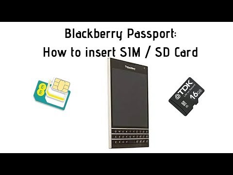 Blackberry Passport: How to Insert SIM or SD Card