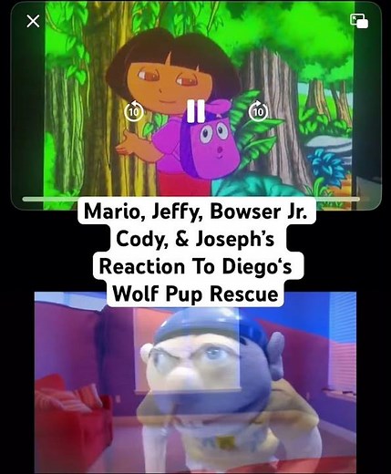 Mario, Jeffy, Bowser Jr. Cody, & Joseph’s Reaction To Diego‘s Wolf Pup Rescue