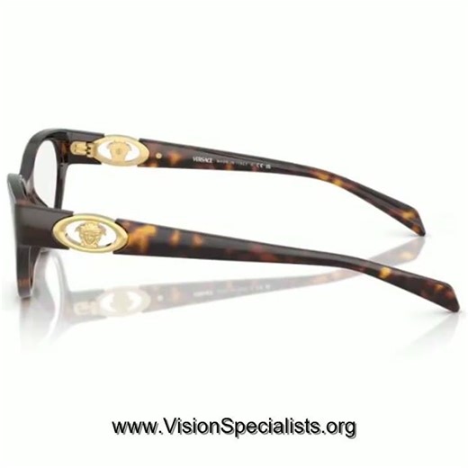 Versace VE3372U Eyeglasses Womens Full Rim Cat Eye Havana108