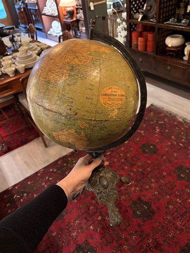 Antique Philips 12” Terrestrial Globe on Cast Iron Base – Ca. 1900 – 21” Tall - Etsy