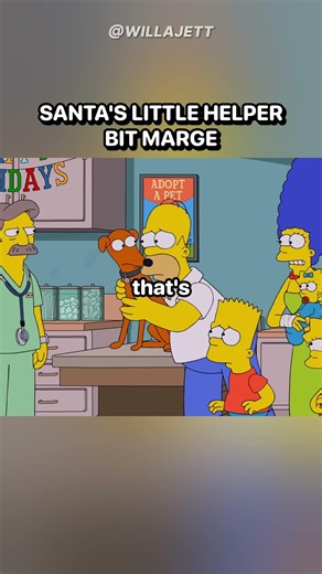 Santa’s Little Helper Bit Marge 🐕 #shorts
