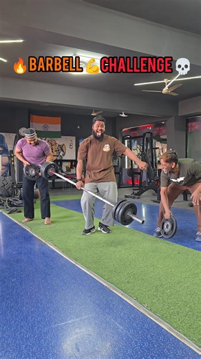 💪Balance The Barbell Challenge Gone Wrong💀 || #shorts #viral #viralvideo #challenge