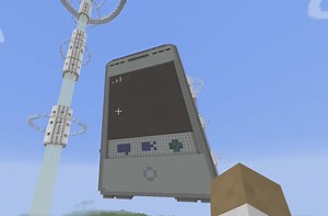 Working smartphone with a web browser and video calling created in Minecraft