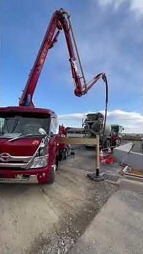 生コン打設完了 コンクリートポンプ車