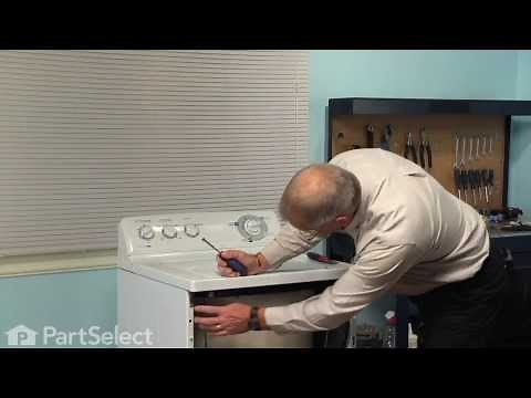 Washing Machine Repair - Replacing the Lid Switch with Wire Harness (GE Part # WH12X10334)