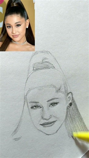 Ariana Grande Portrait Drawing | Loomis Method (Pencil)
