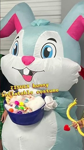 ZISUEX bunny inflatable costume rabbit blow up costume Easter costume bunny costume