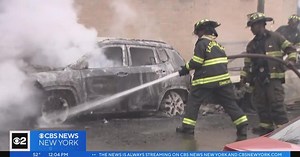 Manhole explosion sets cars on fire in East Orange, NJ