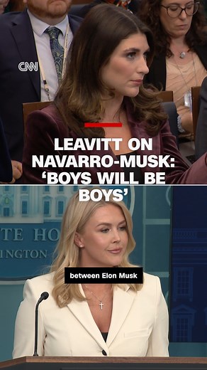 288K views · 1.1K reactions | Two of President Trump's top advisers, Elon Musk and Peter Navarro, are feuding online and in the media over Tesla and tariffs. CNN's Alayna Treene asked White House press secretary Karoline Leavitt about the dispute. | CNN Politics | Facebook
