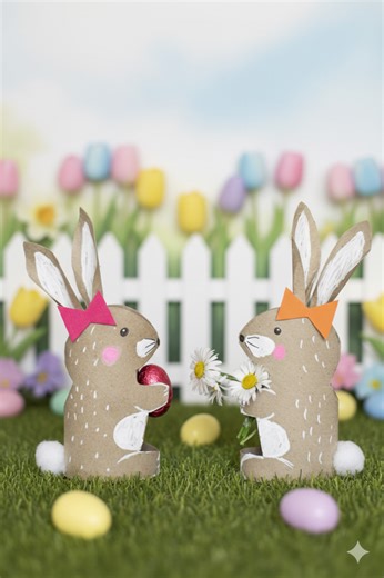 Easy Spring Craft Ideas You Must Try! Don't throw away your cardboard rolls! Watch this! #EasterBunny #viralreels #easterdecor #handmade #papercrafts #recycle | Decoration