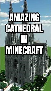 Amazing Cathedral in Minecraft! #minecraft #minecraftbuilding #minecraftcathedral