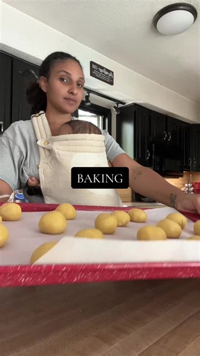 just a gentle morning baking lemon cookies for my babies while wearing one #fyp #pov #sahm #baking #motherhood