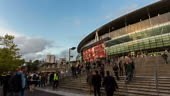 Hyper Lapse, hyperlapse, time lapse of Arsenal Emirates Stadium...