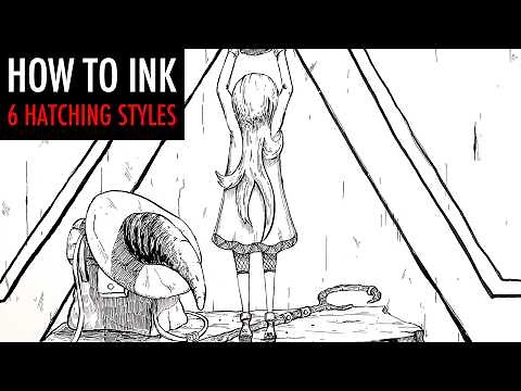 6 Ink Hatching Techniques - How to Draw with Ink