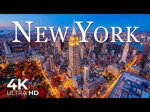 New York 4K 🇺🇸 | Autumn Manhattan, Times Square & Nights in NYC