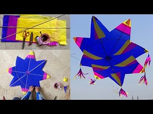 Star kite making with German Papers - star kite how to making tutorial - diy crafts - Tarzan kites