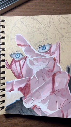 How color using Prismacolors! #jujutsukaisenedit #gojosatoru #mangaart #arttutorial #animeeart #jjk