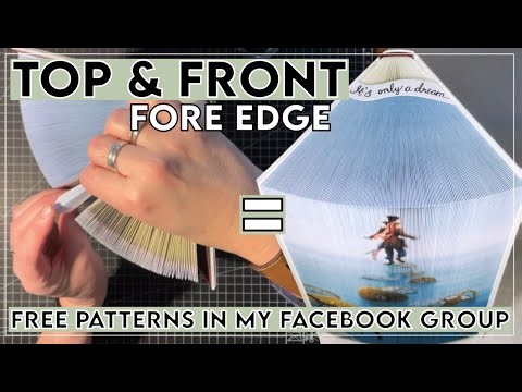 Top and front / Fore Edge Book Art / Photo Strip Book / Free Patterns