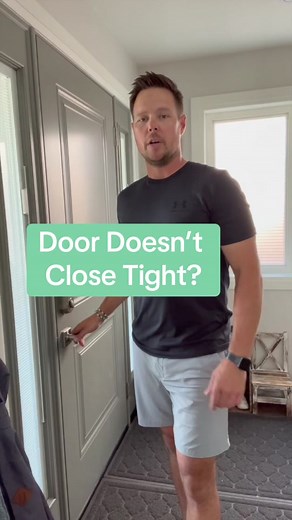 Easy fix for a door that doesnt close tight! #diy #homeimprovement #tips